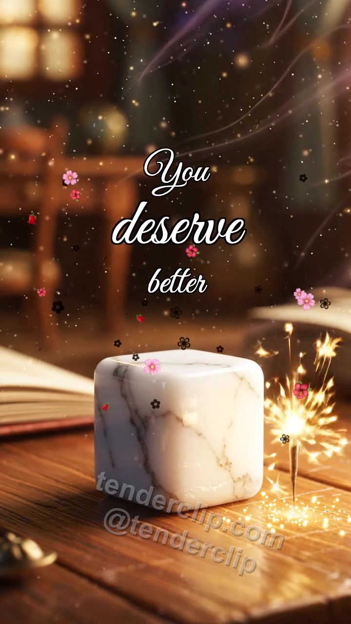Animated greeting card about You deserve better: Marble Cube Raises Spark