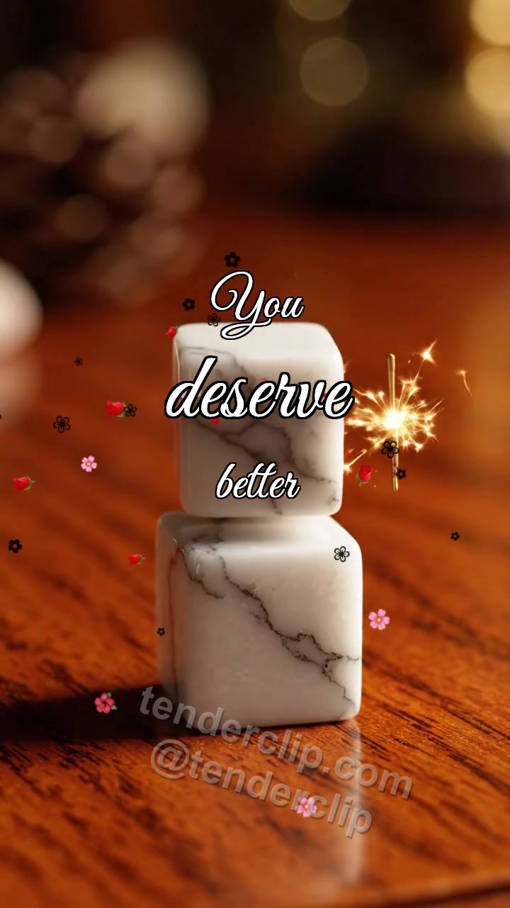 Animated greeting card about You deserve better: Marble Cube Raises Spark