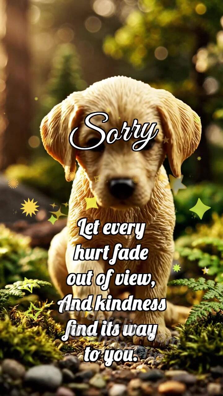 Animated greeting card about Sorry: Puppy Offers Paw