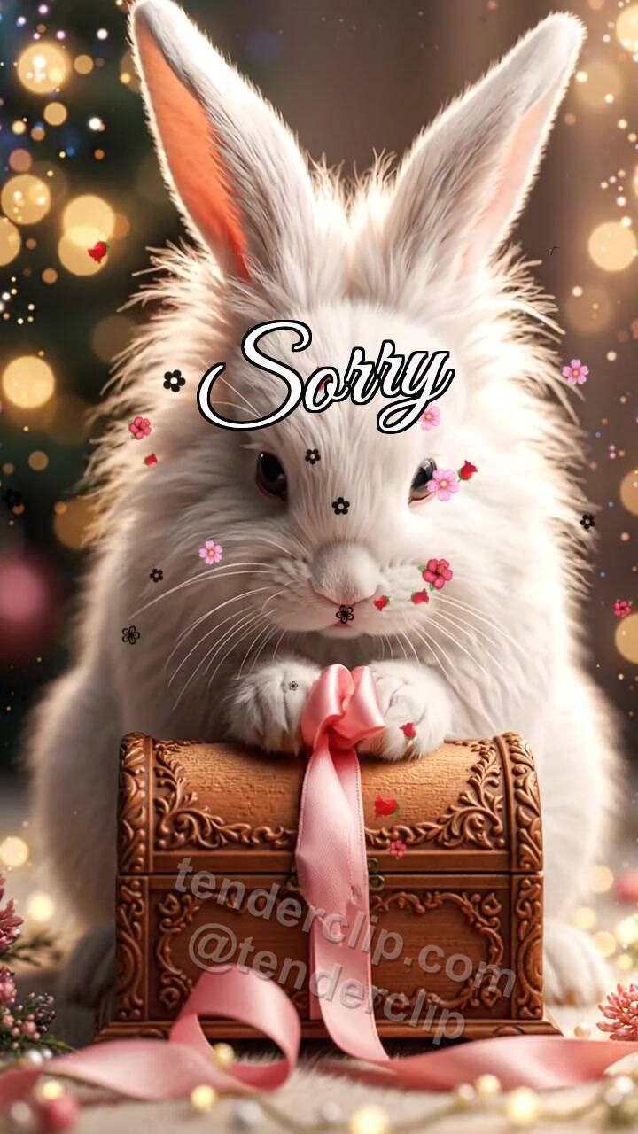 Animated greeting card about Sorry: Bunny Returns Gift