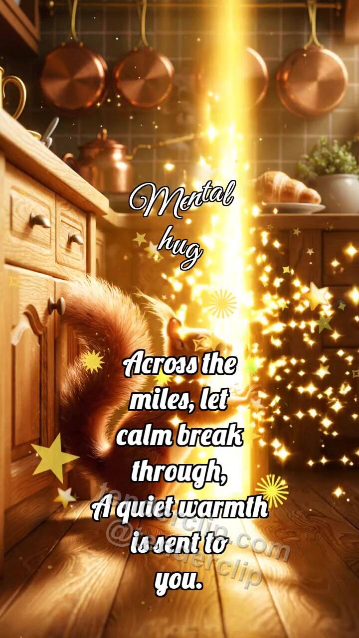 Animated greeting card about Mental hug: Squirrel Opens Chance