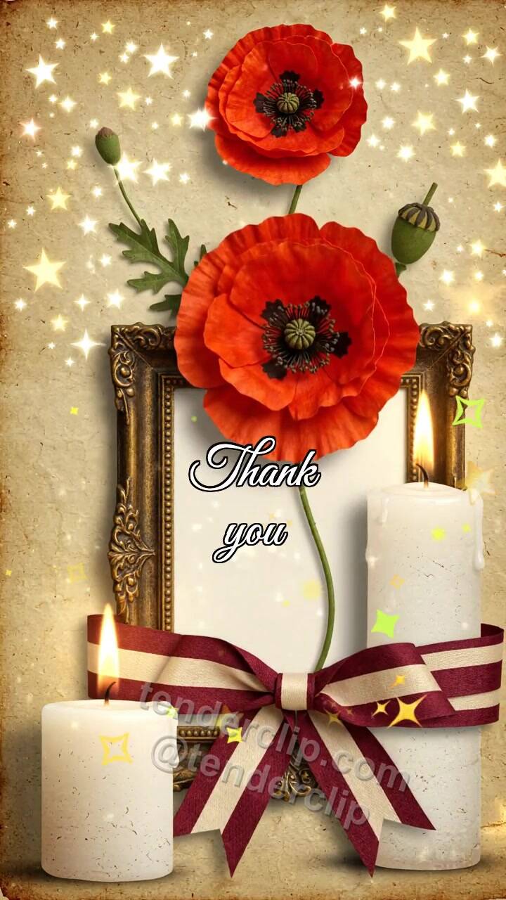 Animated greeting card about Thank you: final holiday reveal