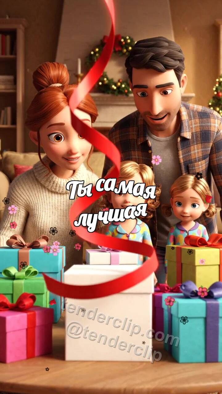 Анимационная открытка на тему Ты самая лучшая: ленточка выбирает первое место