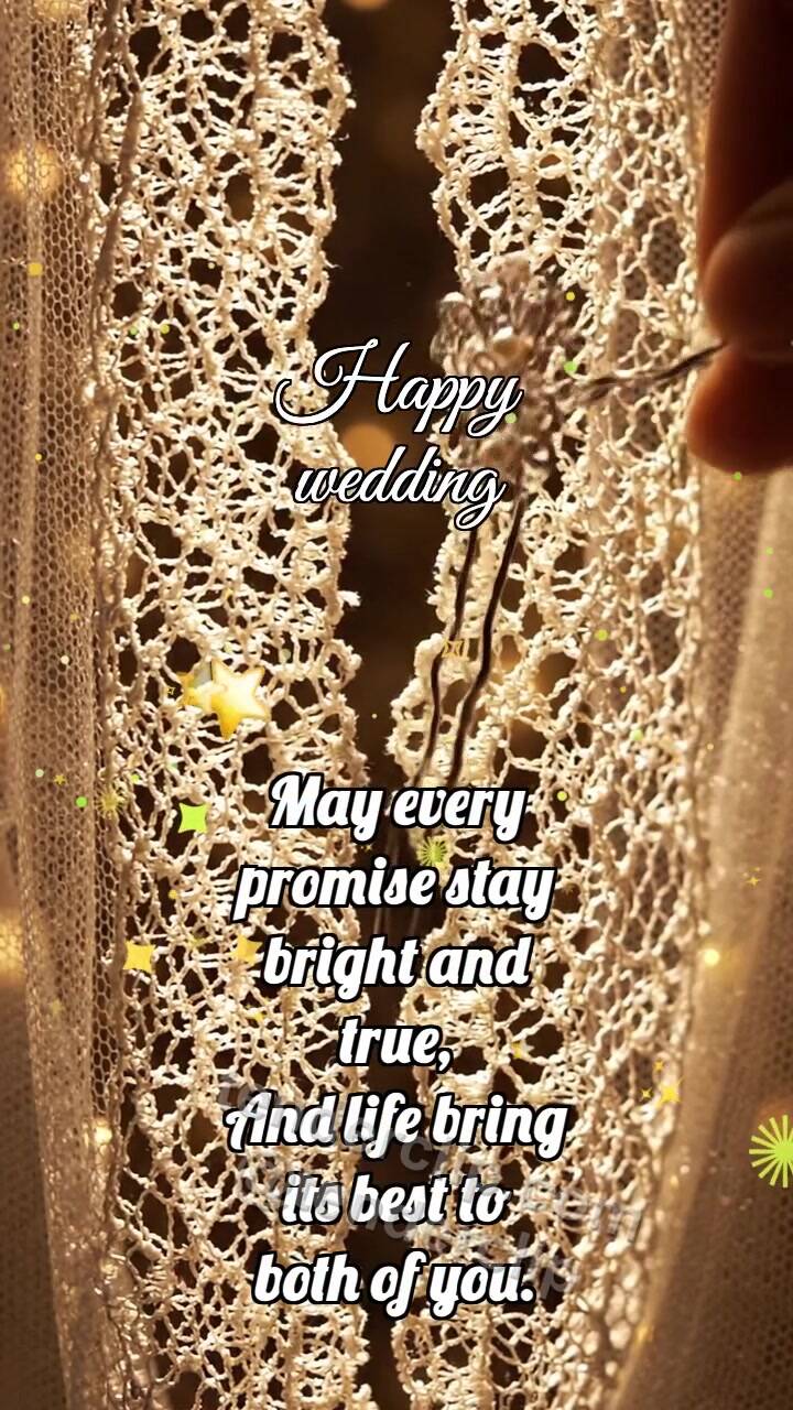 Animated greeting card about Happy wedding: Silver Hairpin Joins Lace