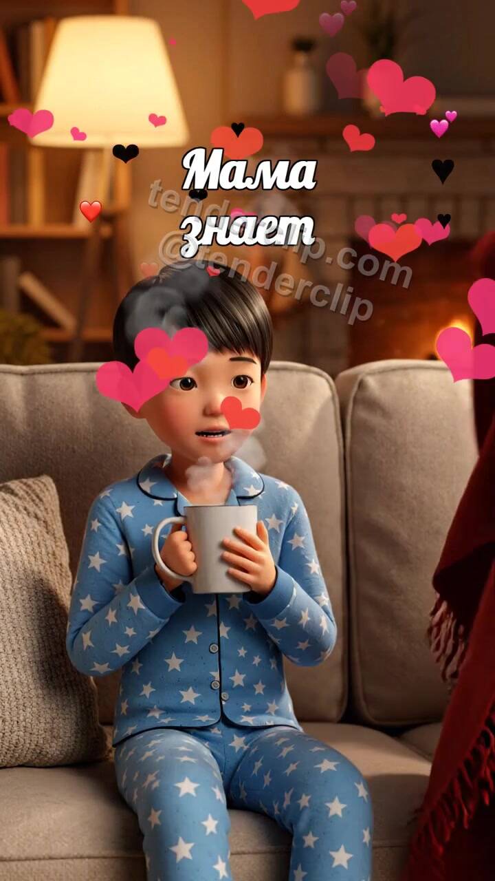 Анимационная открытка на тему Мама знает: мама укрывает до просьбы