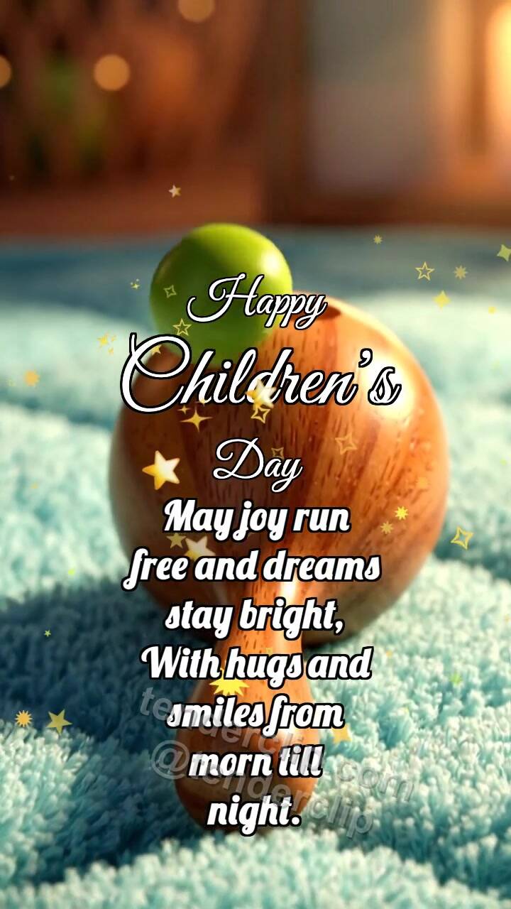 Animated greeting card about Happy Children’s Day: Wooden Maraca Catches Pea