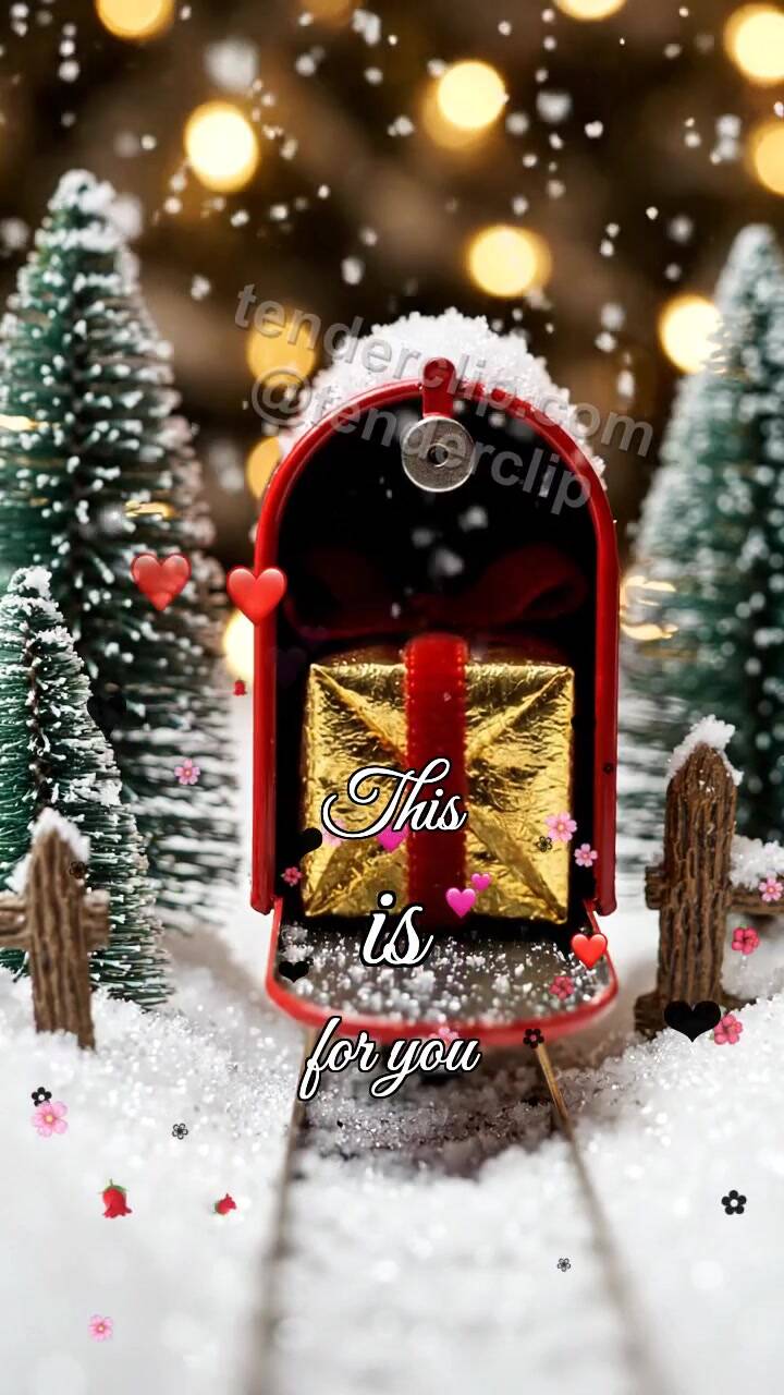 Animated greeting card about This is for you: tiny mailbox gives a surprise