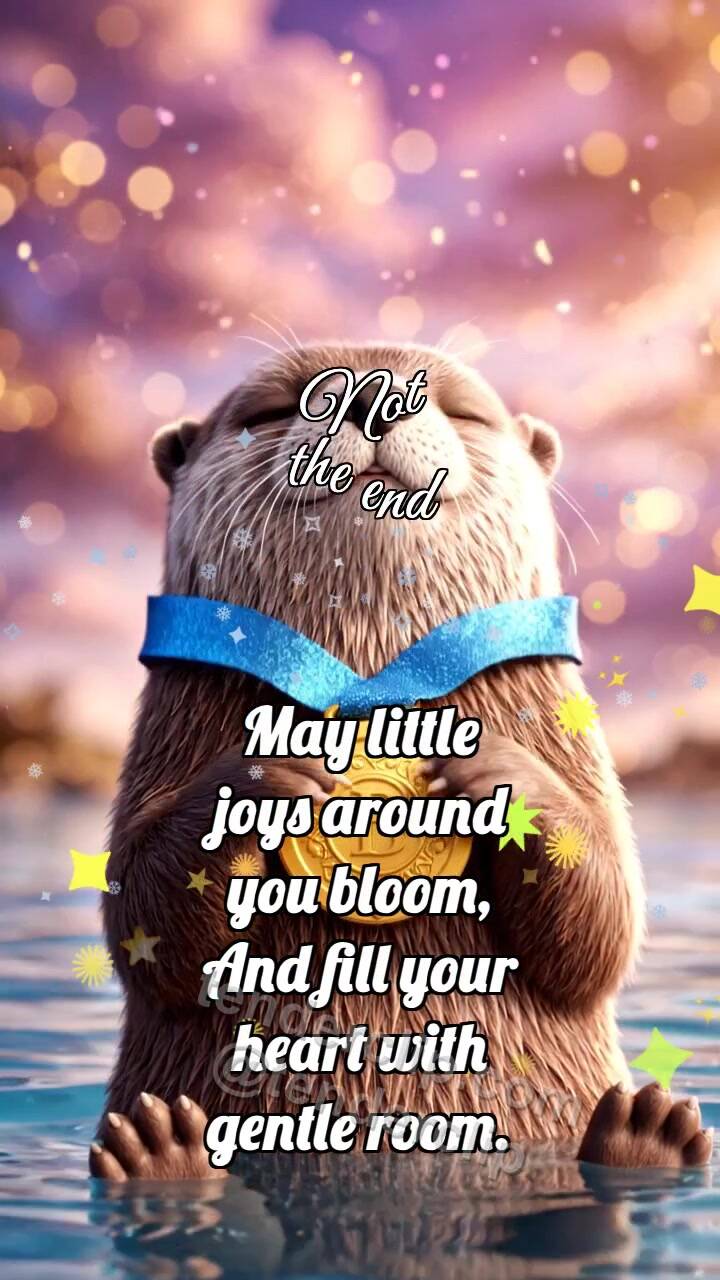 Animated greeting card about Not the end: Otter Gets Medal