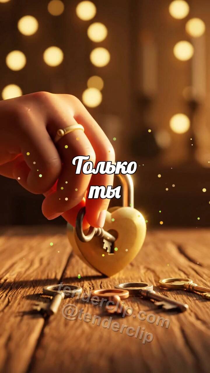 Анимационная открытка на тему Только ты: один ключ открывает замок
