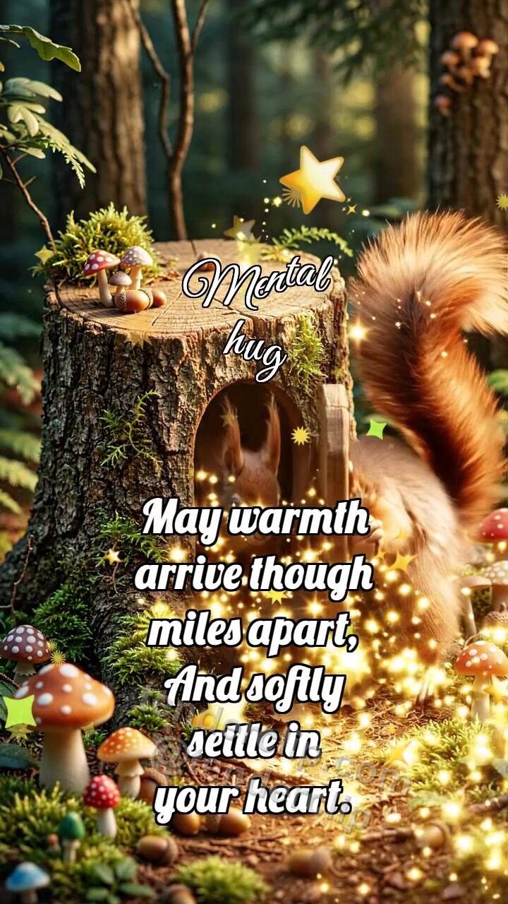Animated greeting card about Mental hug: Squirrel Opens Chance