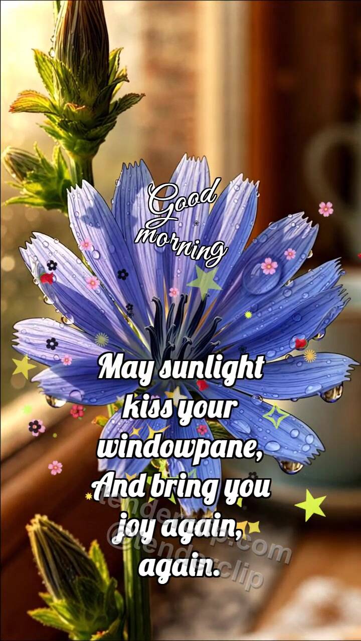 Animated greeting card about Good morning: Chicory Meets Morning