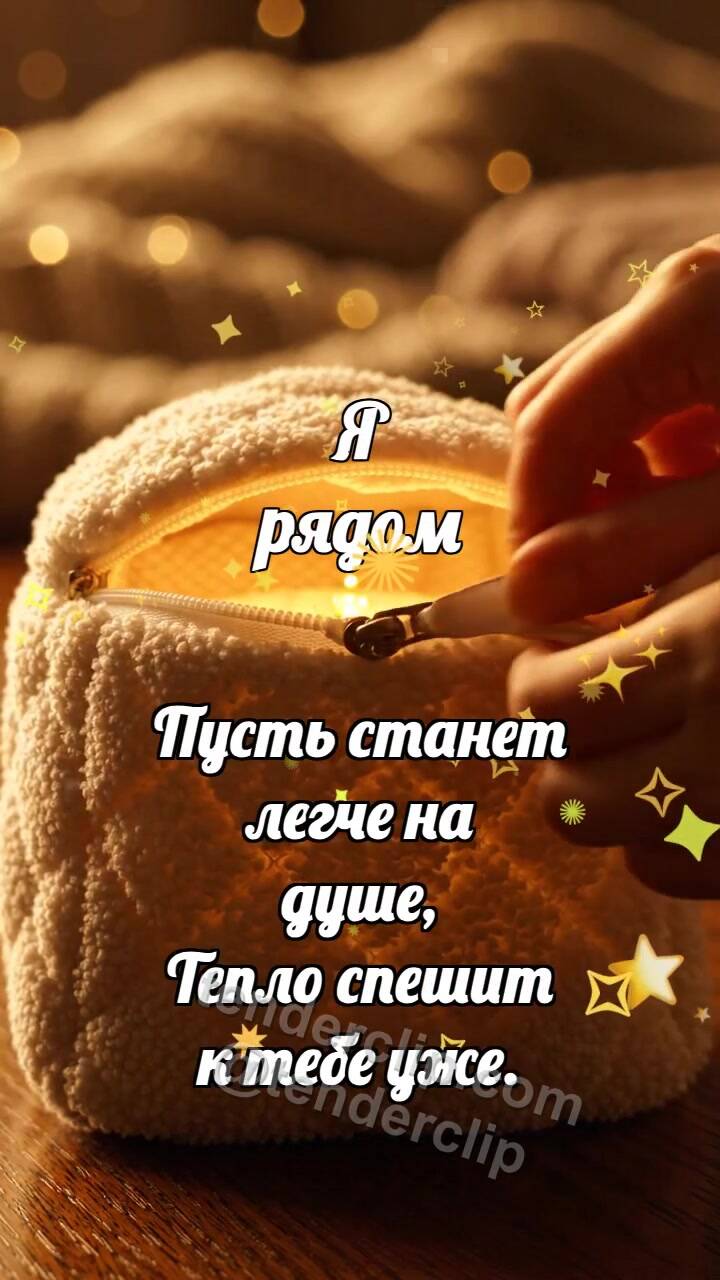 Анимационная открытка на тему Я рядом: Тёплая термосумка бережёт огонёк