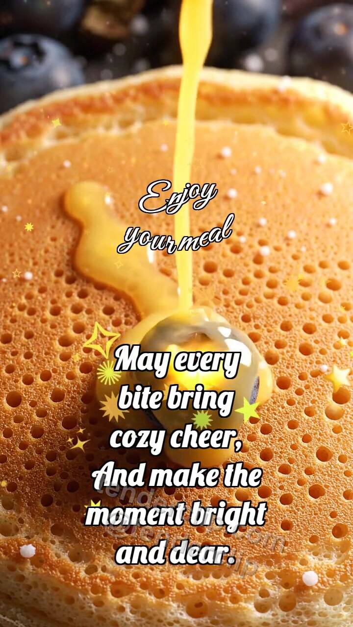 Animated greeting card about Enjoy your meal: Butter Stream Circles Berry