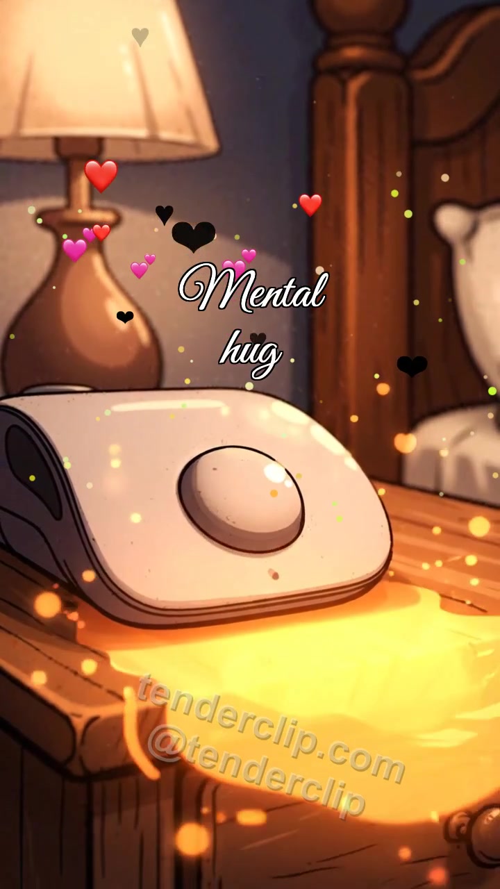 Animated greeting card about Mental hug: Gentle Button Releases Warmth