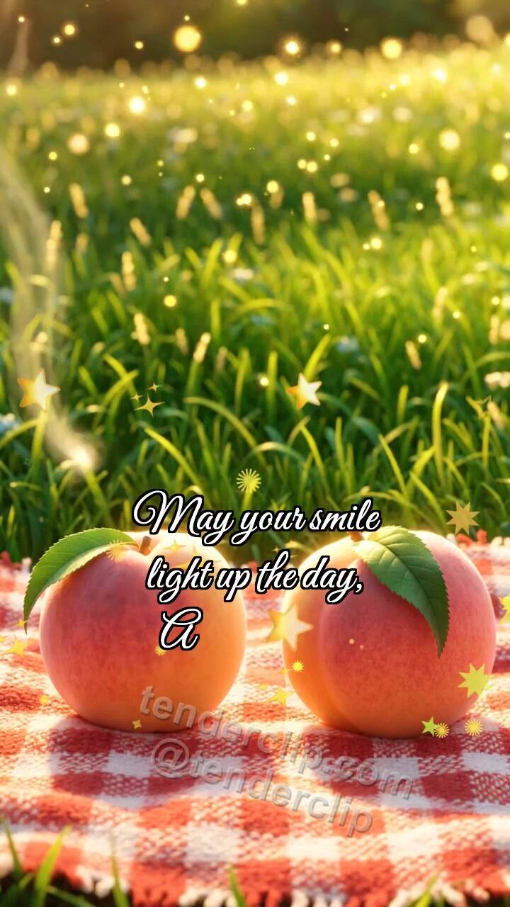 Animated greeting card about I like you: Peach Rolls Closer