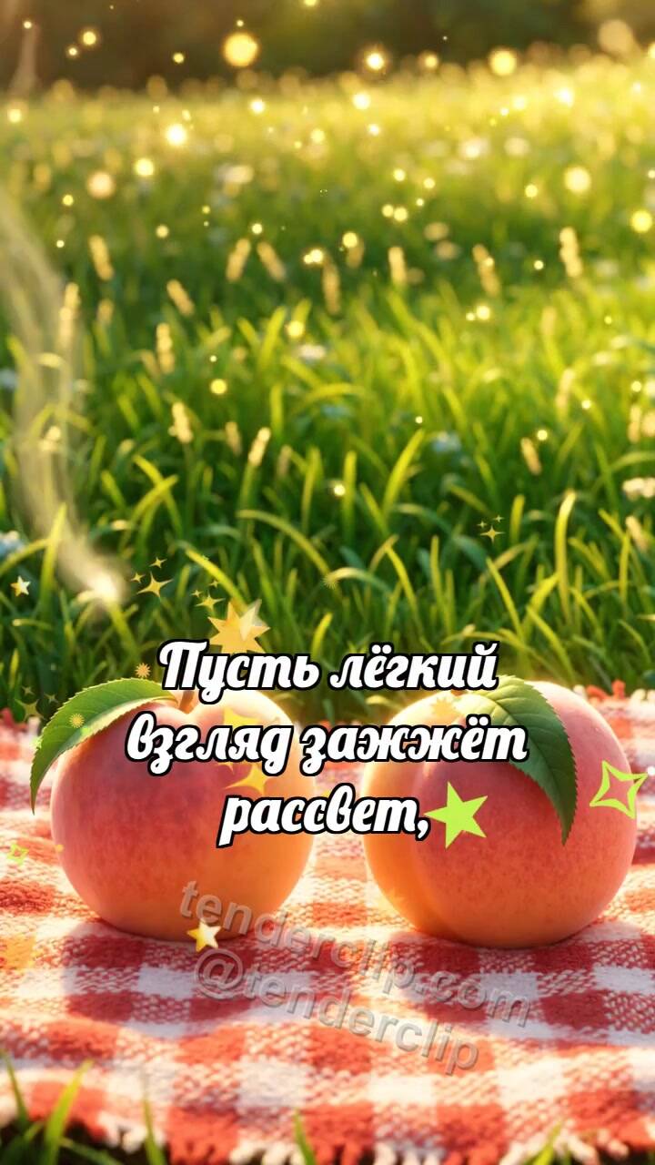 Анимационная открытка на тему Ты мне нравишься: Персик катится ближе