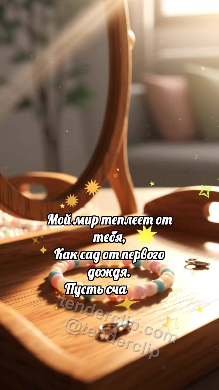 Анимационная открытка на тему Я тебя люблю: Бусины собирают браслет