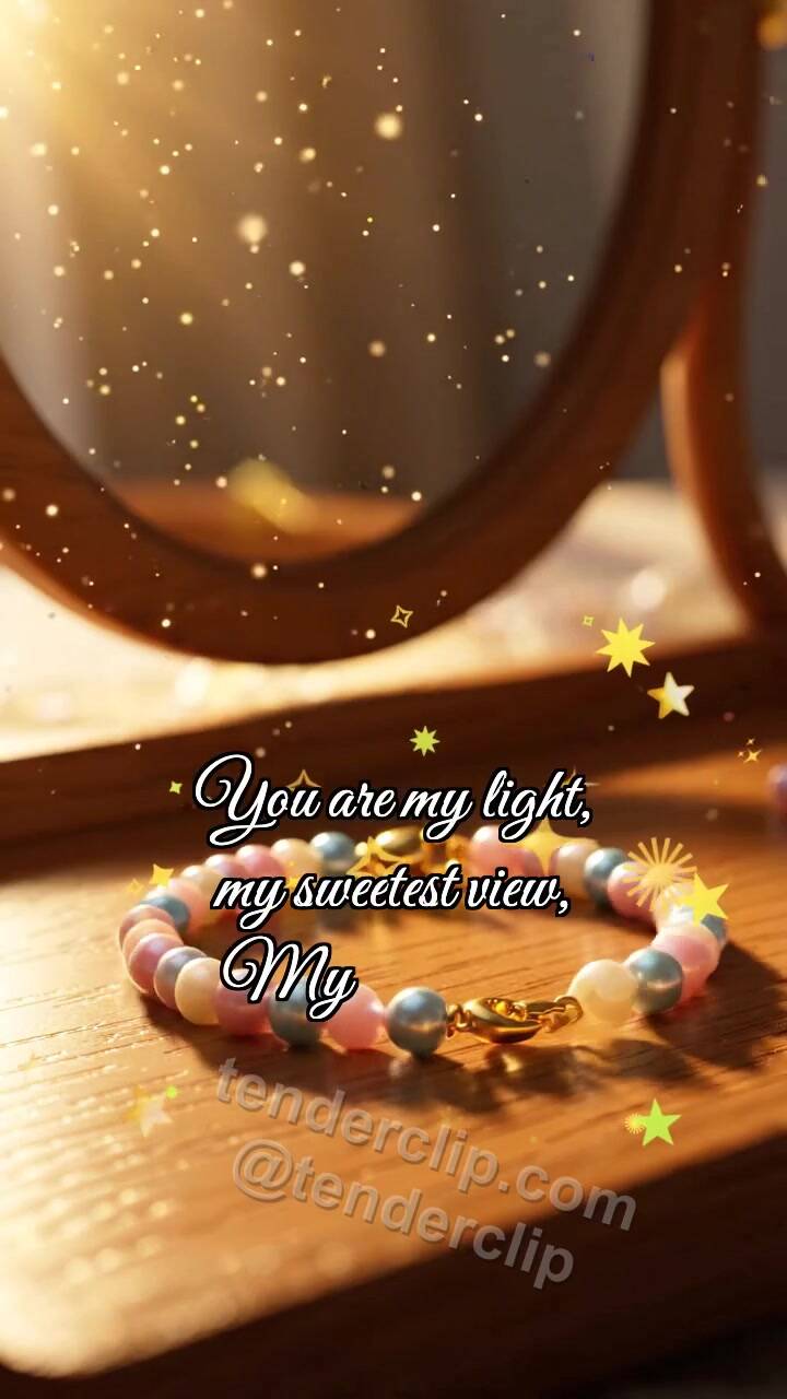Animated greeting card about I love you: Beads Form Bracelet