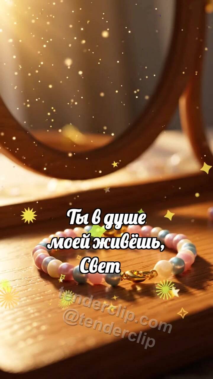 Анимационная открытка на тему Я тебя люблю: Бусины собирают браслет