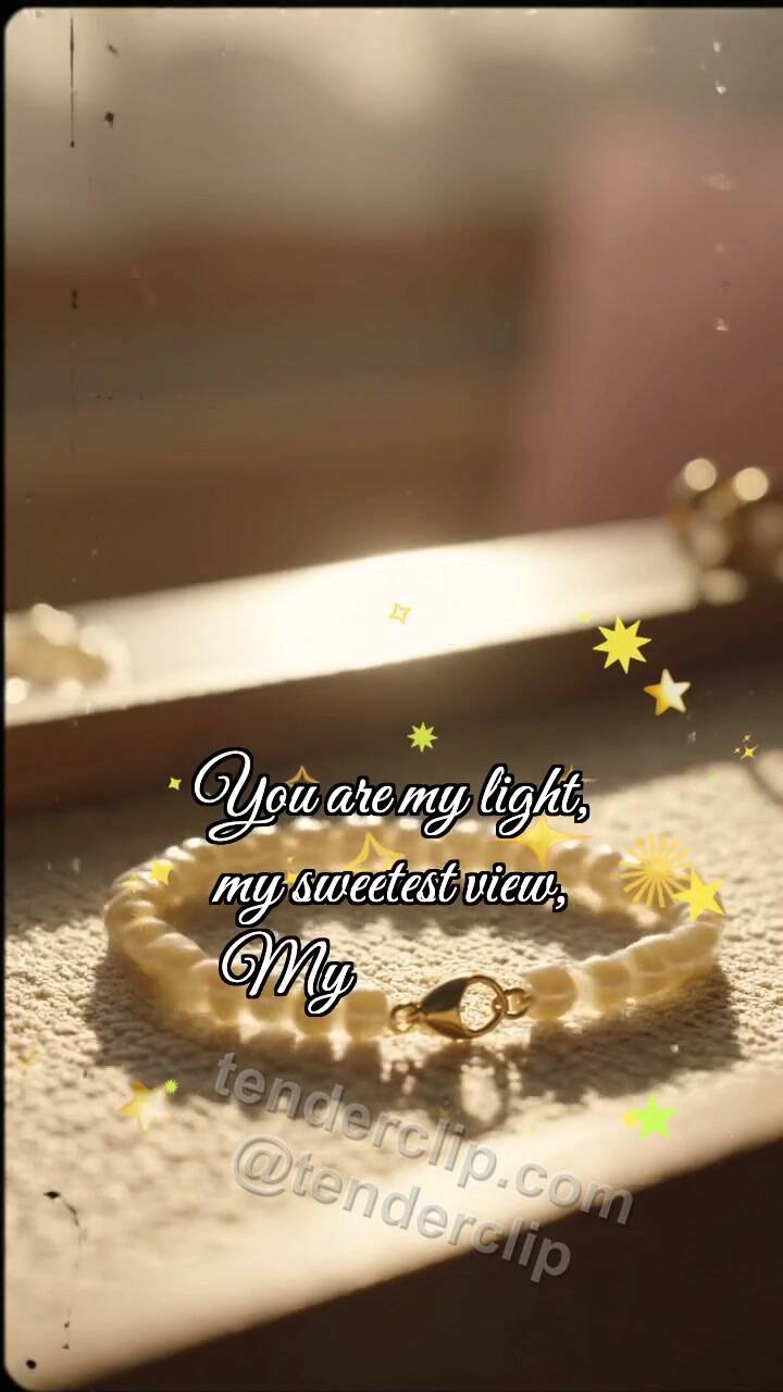 Animated greeting card about I love you: Beads Form Bracelet