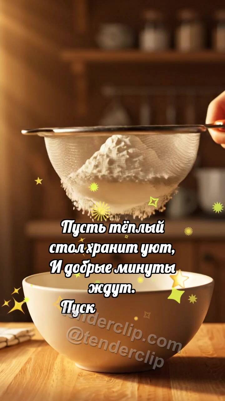 Анимационная открытка на тему Приятного аппетита: Сито выпускает облачко