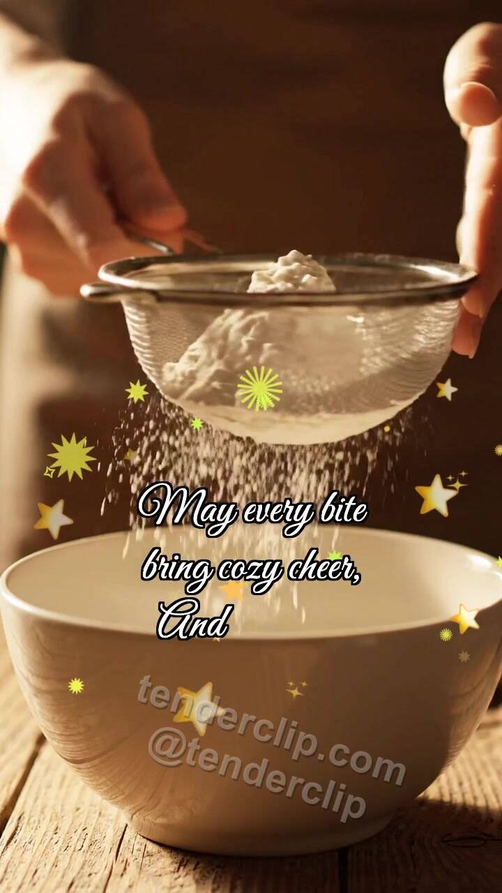 Animated greeting card about Enjoy your meal: Sieve Releases Cloud