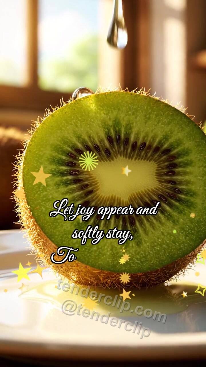 Animated greeting card about Hold on and smile: Kiwi Catches Drop