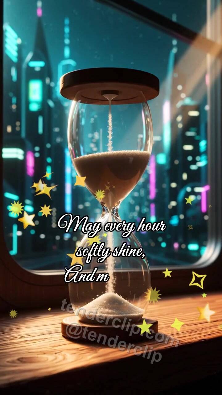 Animated greeting card about Not the end: Hourglass Draws Heart
