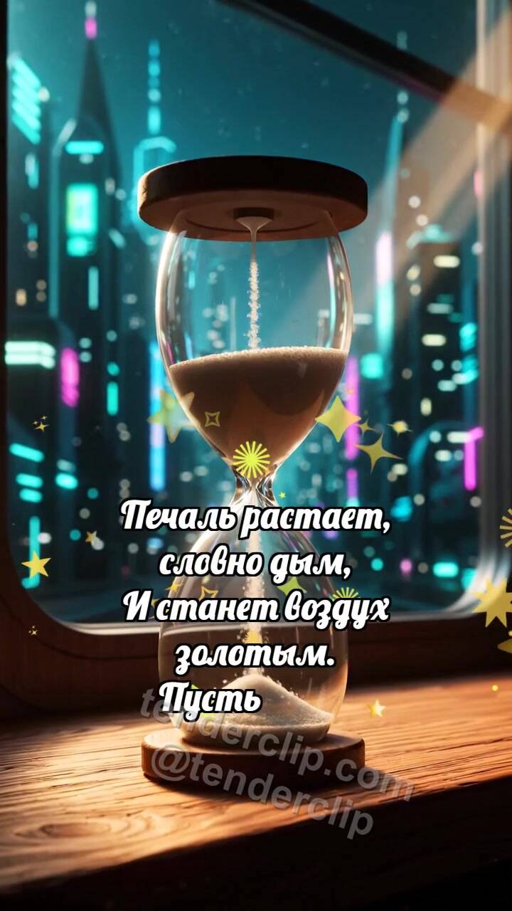 Анимационная открытка на тему Ошибка не конец: Песочные часы рисуют сердце