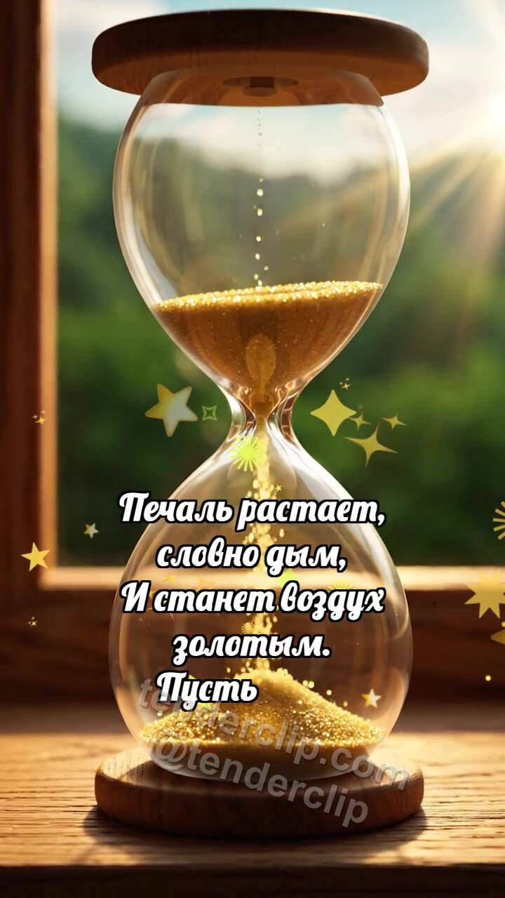 Анимационная открытка на тему Ошибка не конец: Песочные часы рисуют сердце