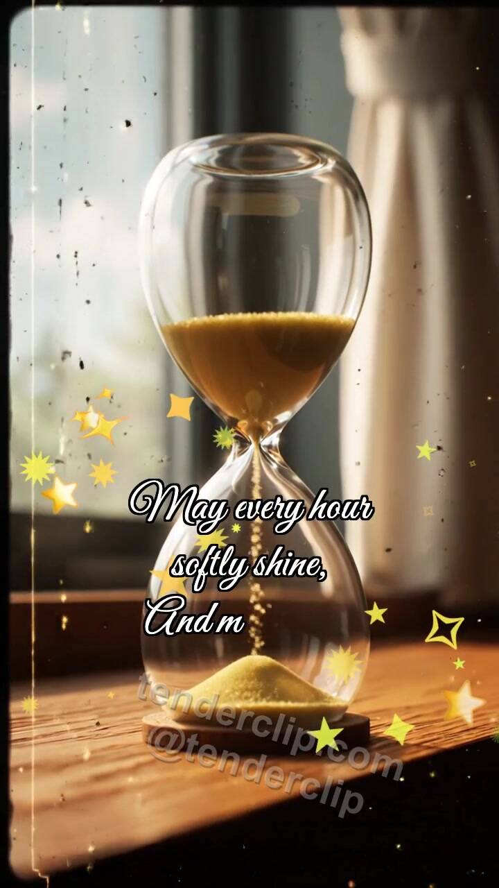 Animated greeting card about Not the end: Hourglass Draws Heart
