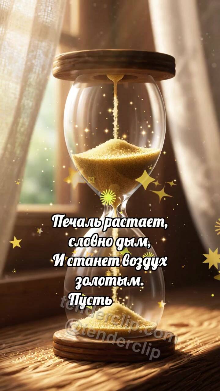 Анимационная открытка на тему Ошибка не конец: Песочные часы рисуют сердце