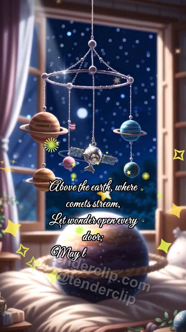 Animated greeting card about Happy Cosmonautics Day: Planet Rocks Satellite