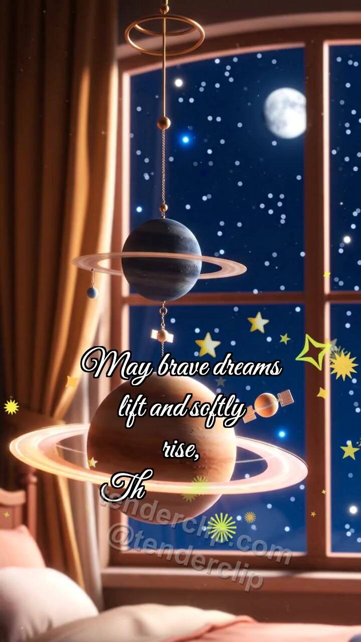 Animated greeting card about Happy Cosmonautics Day: Planet Rocks Satellite