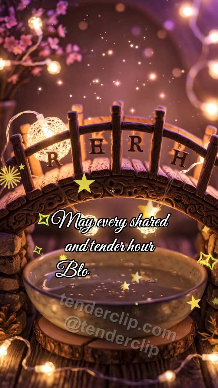 Animated greeting card about Happy Unity Day: Bridge Links Lights