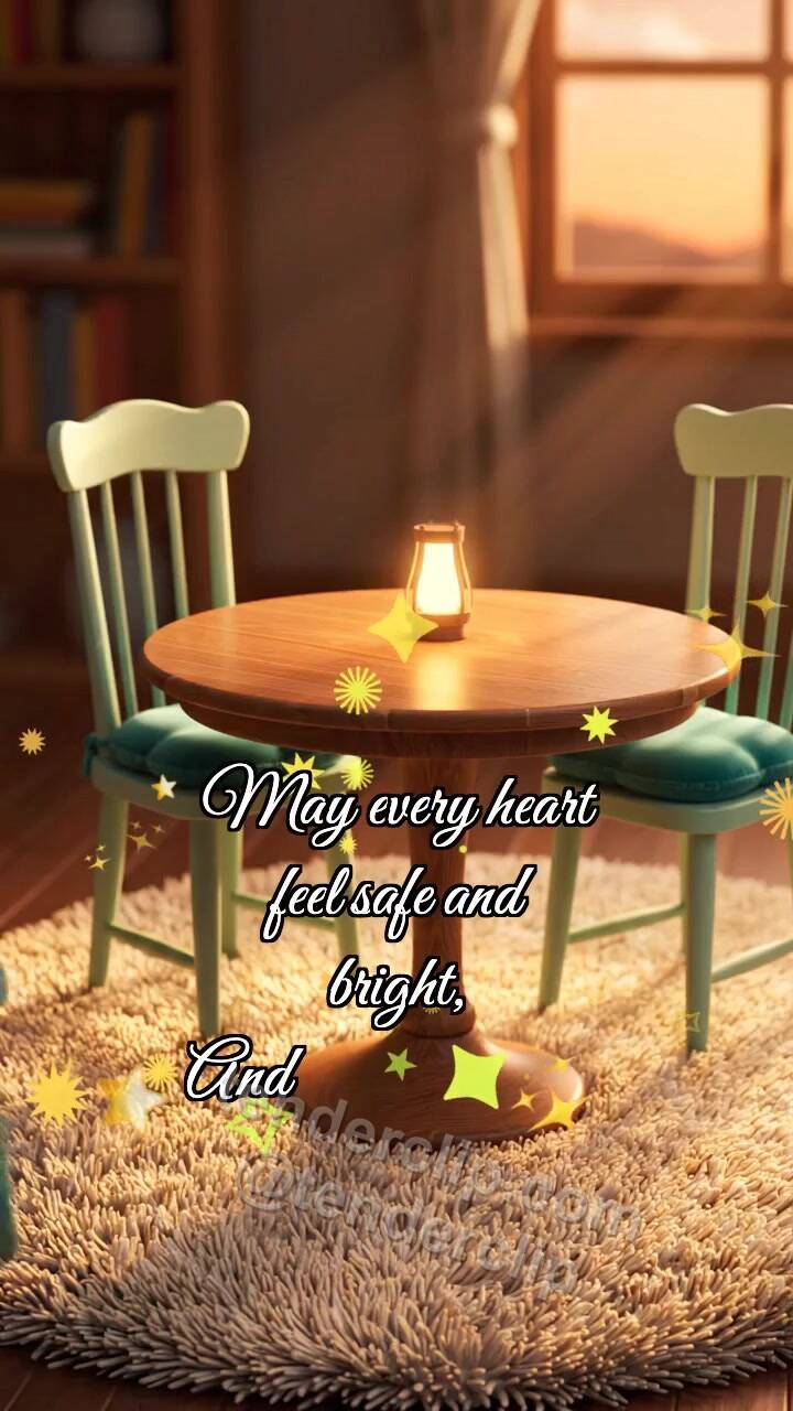 Animated greeting card about Happy Family Day: Chairs Form Circle