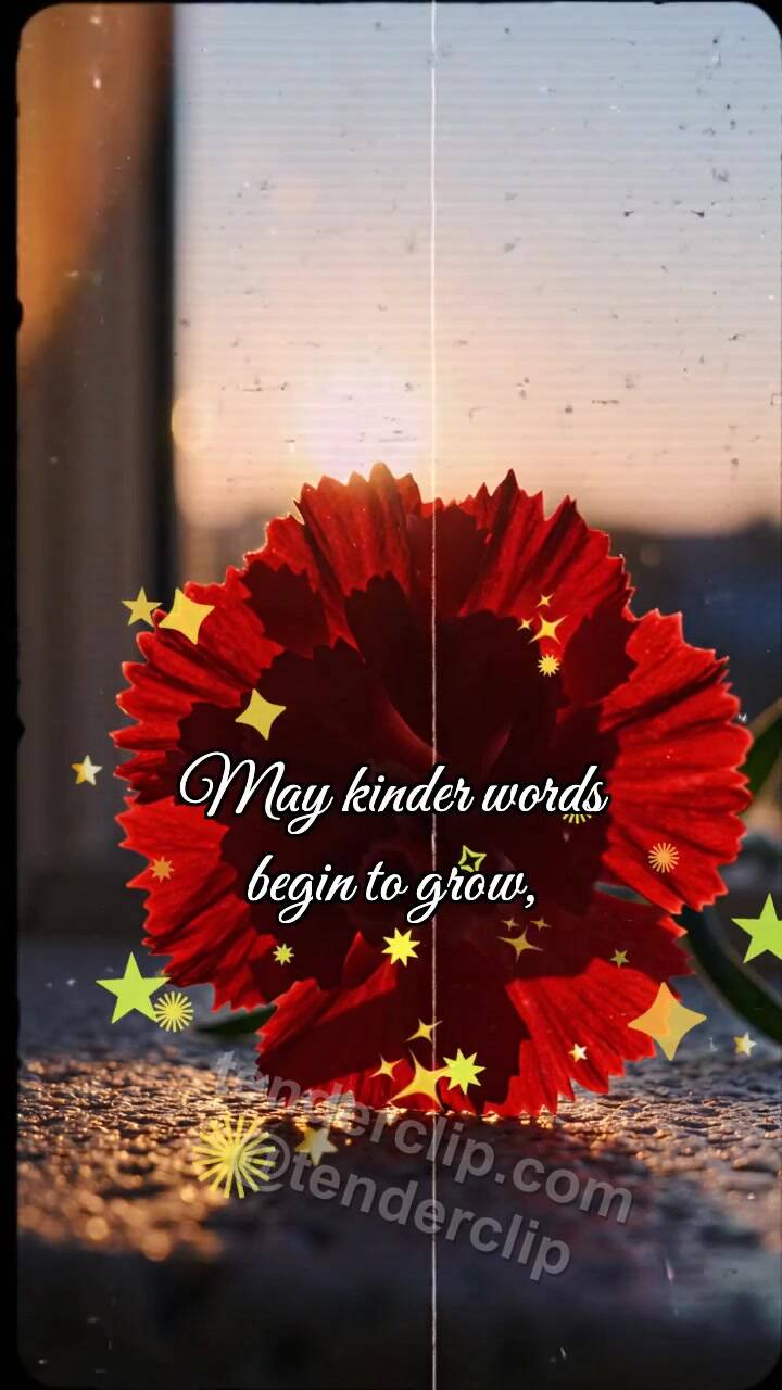 Animated greeting card about Happy Victory Day: Carnation Catches Dawn
