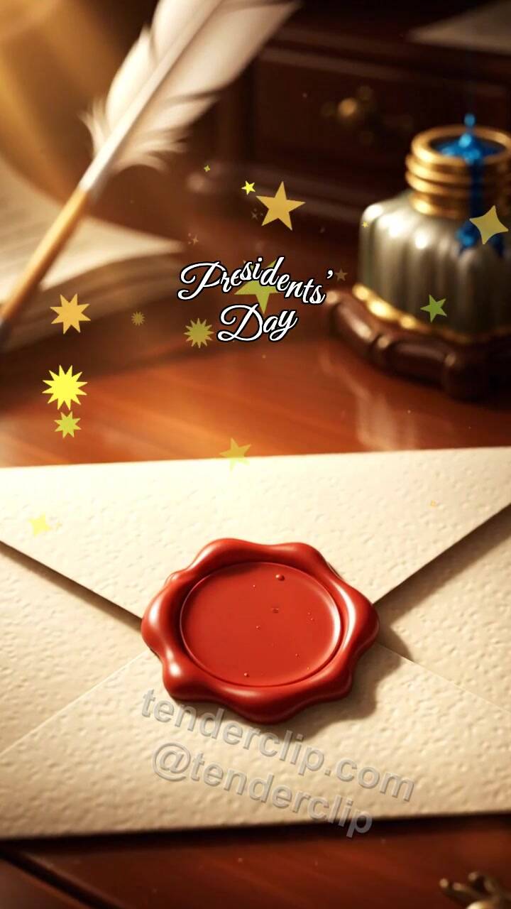 Animated greeting card about Presidents’ Day: Wax Seal Softens
