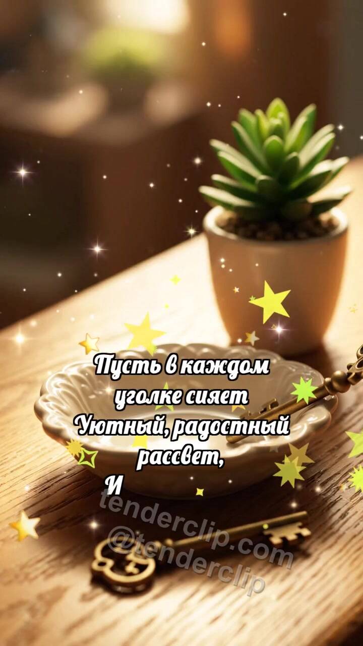 Анимационная открытка на тему С новосельем: Ключ согревает дом