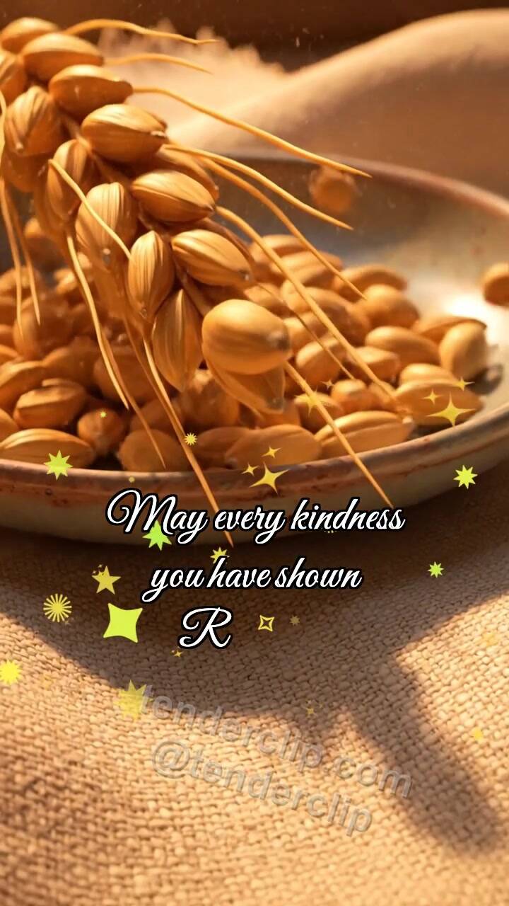 Animated greeting card about Thank you: Wheat Gives Grain