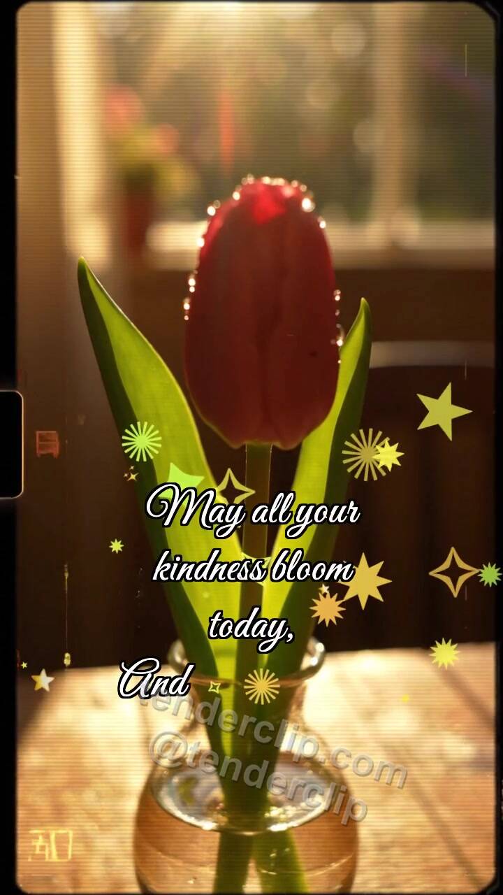 Animated greeting card about Happy Mother’s Day: Tulip Hides Heart