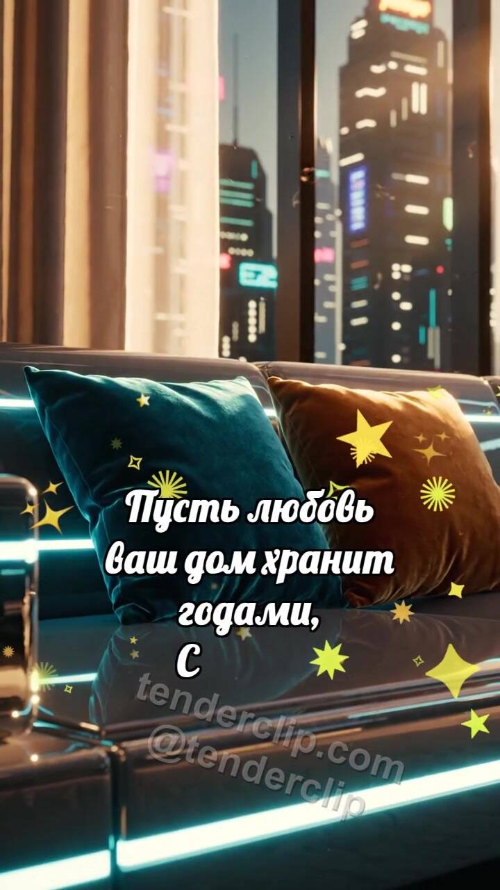 Анимационная открытка на тему С годовщиной свадьбы: Подушки встречают рассвет