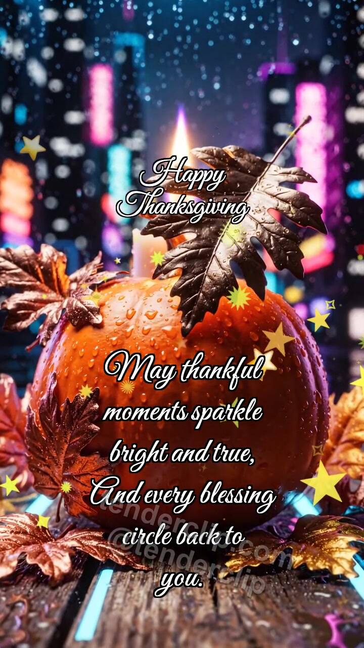 Happy Thanksgiving: Pumpkin Shares Warmth