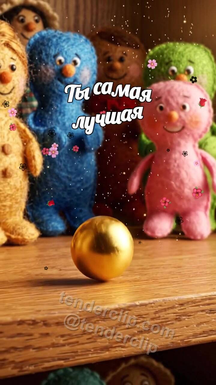 Анимационная открытка на тему Ты самая лучшая: медаль сама подъезжает