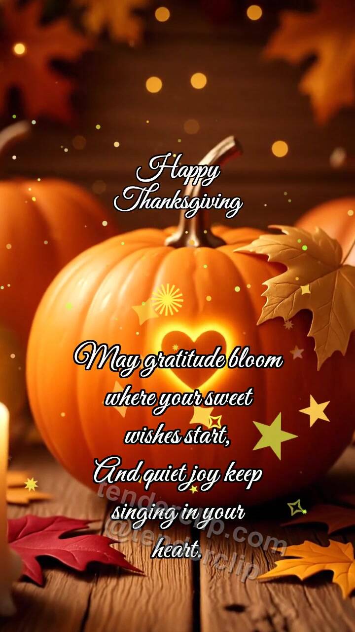 Happy Thanksgiving: Pumpkin Shares Warmth