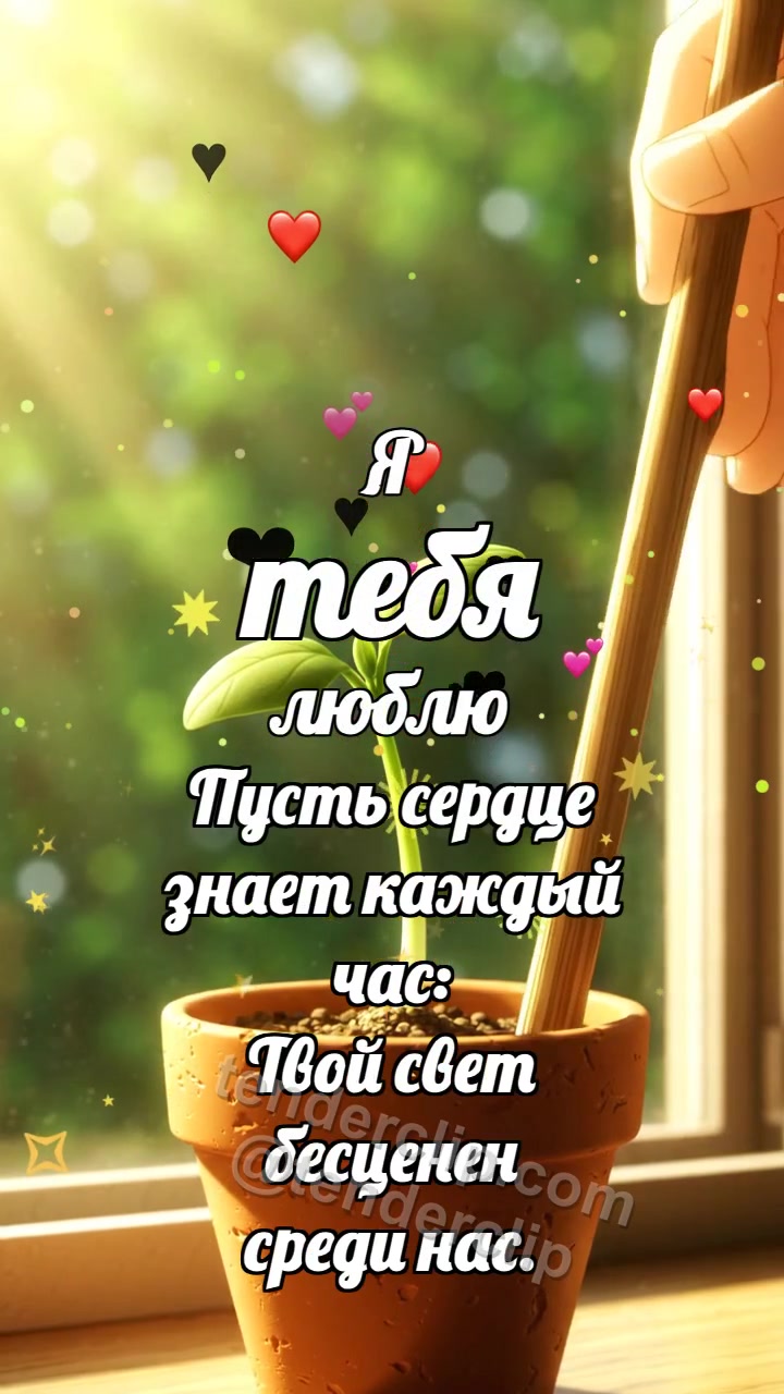 Я тебя люблю: Опора держит росток