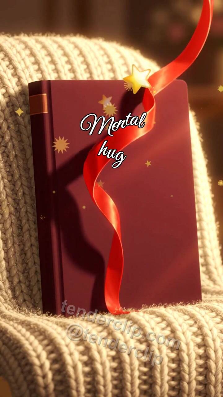 Animated greeting card about Mental hug: Bookmark Hugs Page