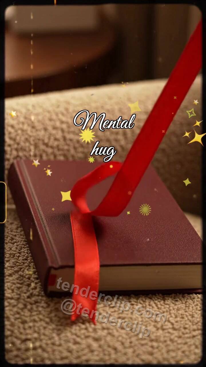 Animated greeting card about Mental hug: Bookmark Hugs Page