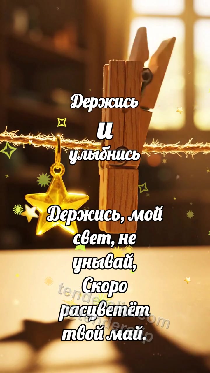 Держись и улыбнись: Прищепка держит звезду