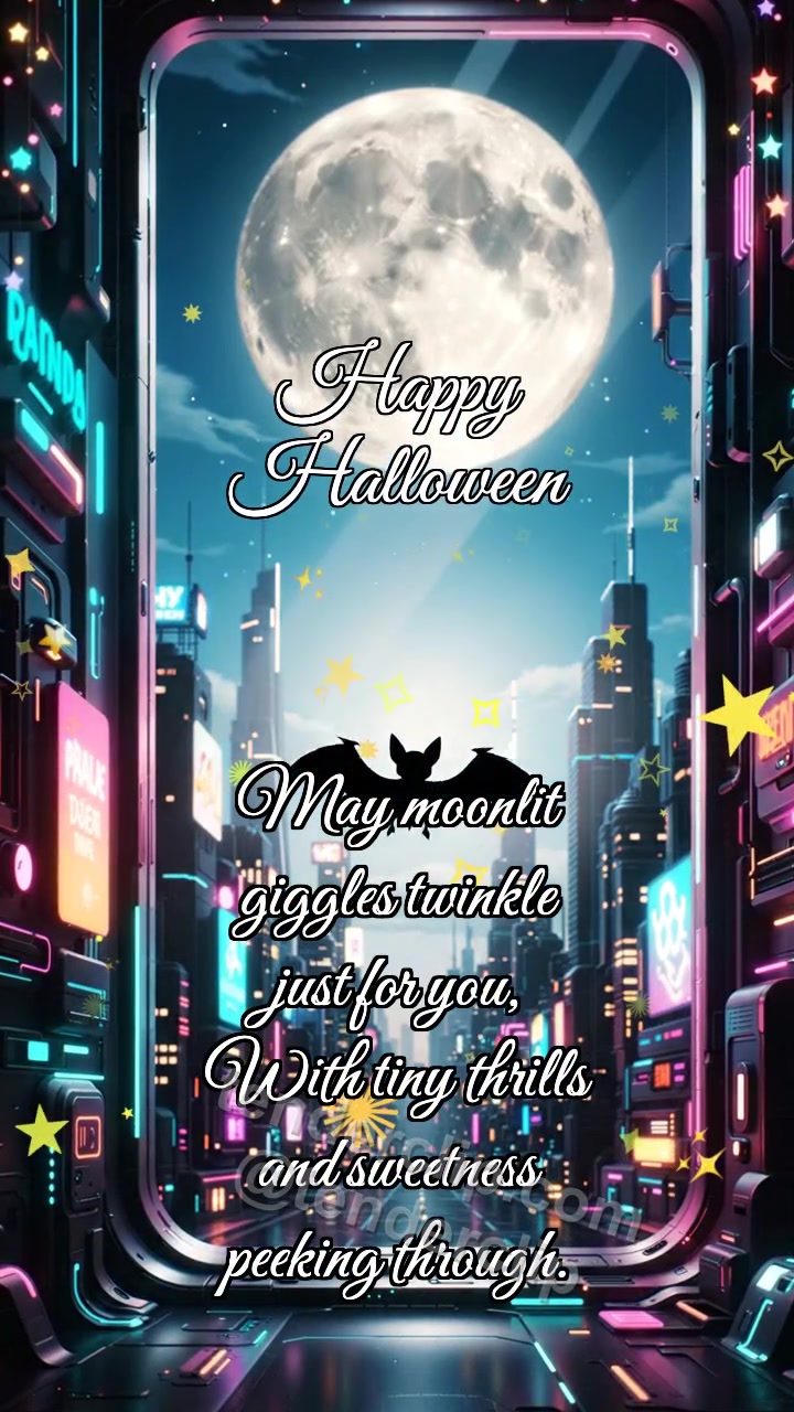 Happy Halloween: Bat Hides Moon